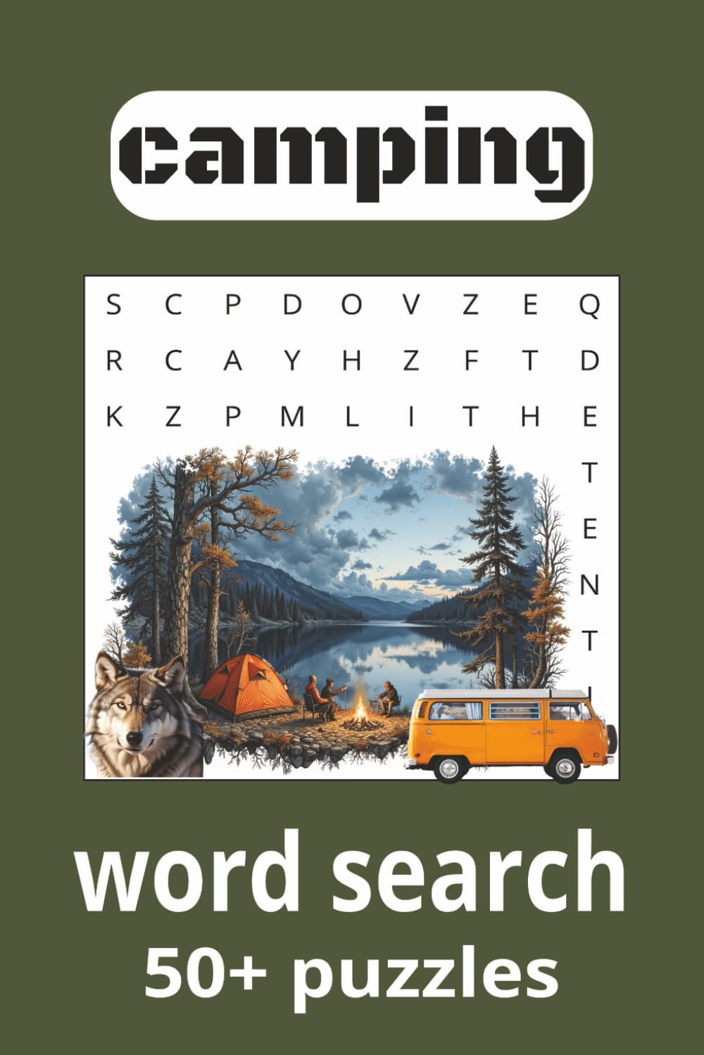 Camping word search puzzles book: Word searches with easy-to-read print about camping, outdoor adventures, wildlife, campfire fun and ... gift for vacations, holidays and free time