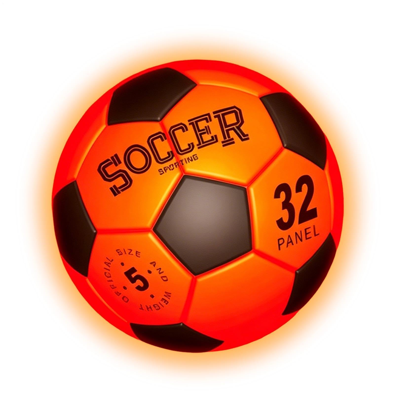 Pallone da Calcio Luminoso per Bambini Pallone Ricaricabile con Pompa | Pallone LED Luminoso per Calcio per Ragazzi 8-15 Anni Bambini Ragazzi Adulti Sport Esterno Compleanno Giardino Cortile Fuori