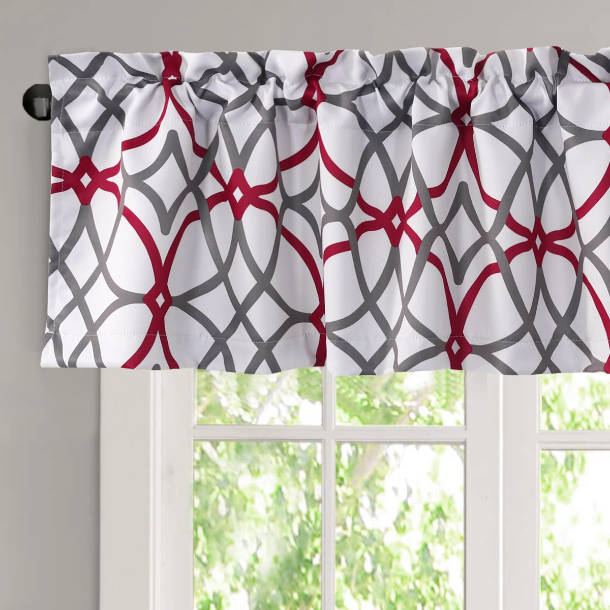 H.VERSAILTEX Blackout Curtain Valances for Kitchen/Bathroom - Thermal Insulated Window Valances for Living Room/Bedroom Rod Pocket Short Curtain 1