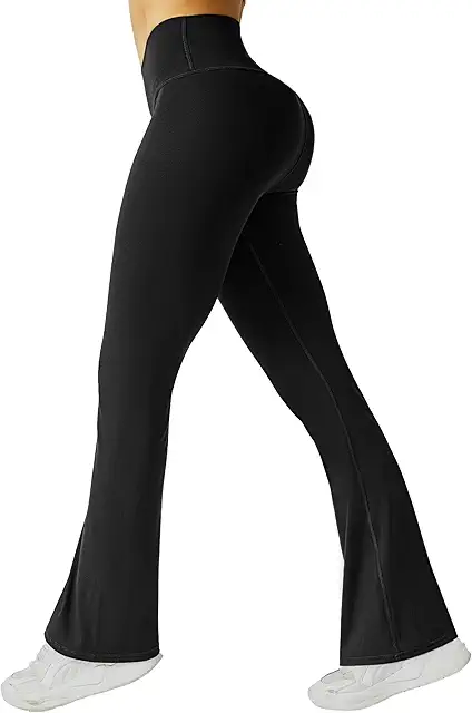 Women's Yoga Pants: V-Waist Flare Leggings with Tummy Control