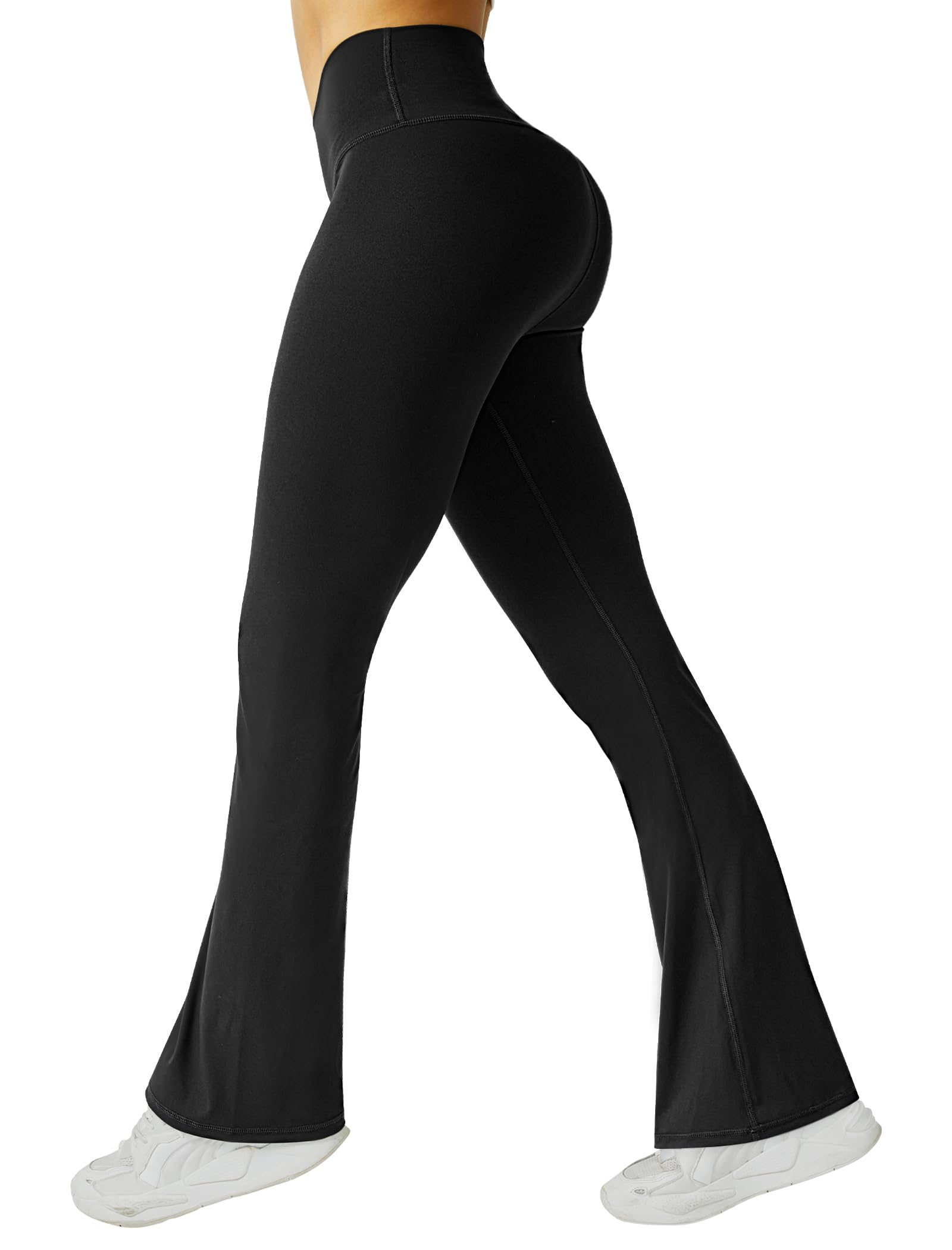 Friptspyg Damen Hose Stretch Yogahose Causal Arbeits Hosen High Waist Freizeithose Business Schlaghose Flared Leggings Sporthose