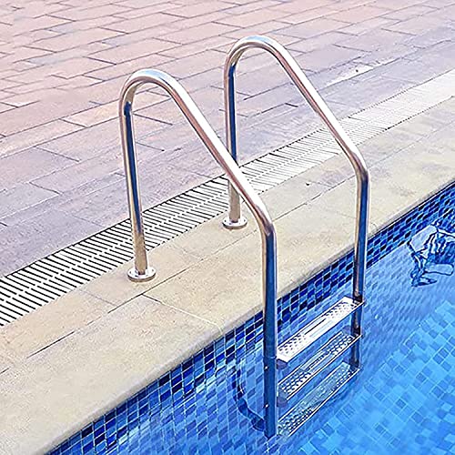 Escalera para piscina de acero inoxidable 2 peldaños antideslizante miniatura 5