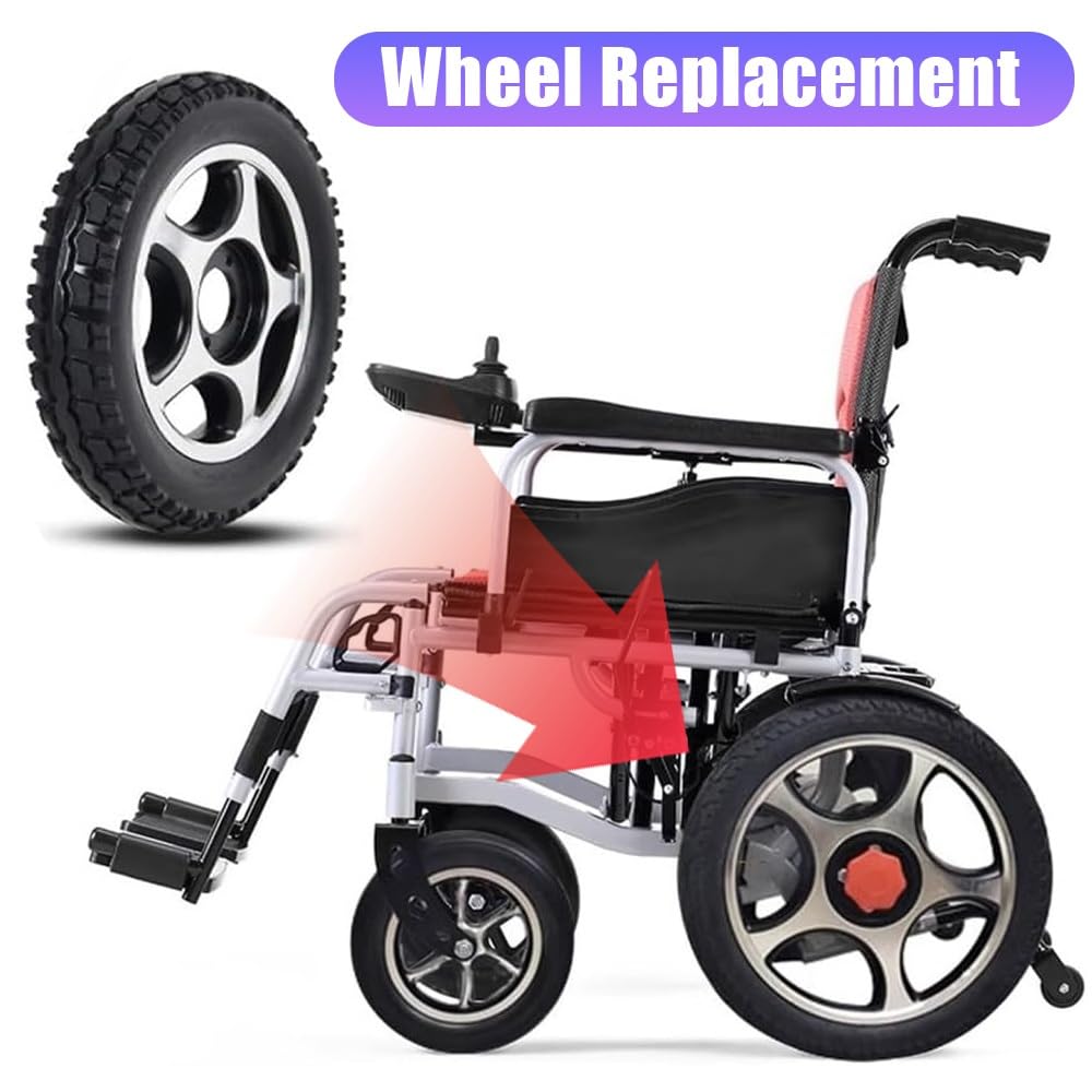 12 Pulgadas Rueda Trasera Para Silla De Ruedas Antideslizante, Ruedas De Repuesto Neumático Sólido, 12 1/2 X 2 1/4 Accesorios De Rueda Trasera(12in/32cm-2pcs)