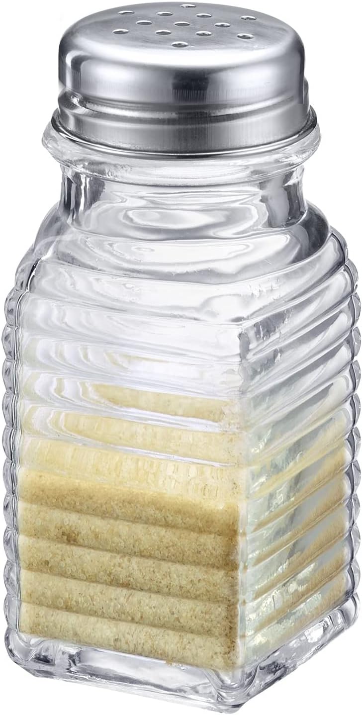 Westmark 63172270 Universal Spreader, 2 Pieces, Universal Holes in Lid, Capacity: 75 ml Each, Rustproof Stainless Steel/Glass, Porto, Transparent/Silver