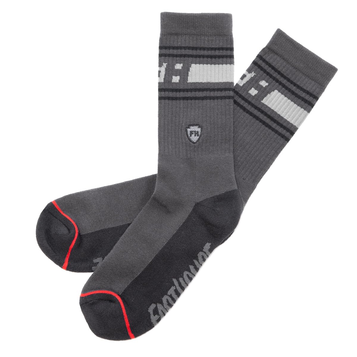 FASTHOUSE Dozer Crew Sock (Dark Gray, Large/X-Large)