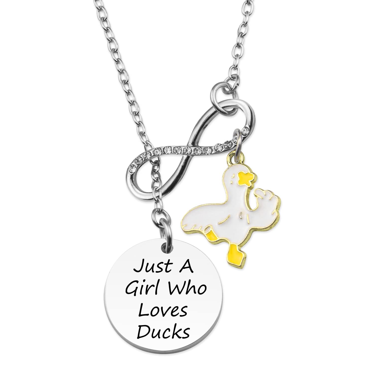 ARETIS Funny Duck Bracelet Just A Girl Who Loves Ducks Jewelry Animal Lover Gift Duck Lover Jewelry Pet Duck Owner Birthday Gift for Women Teens Girl