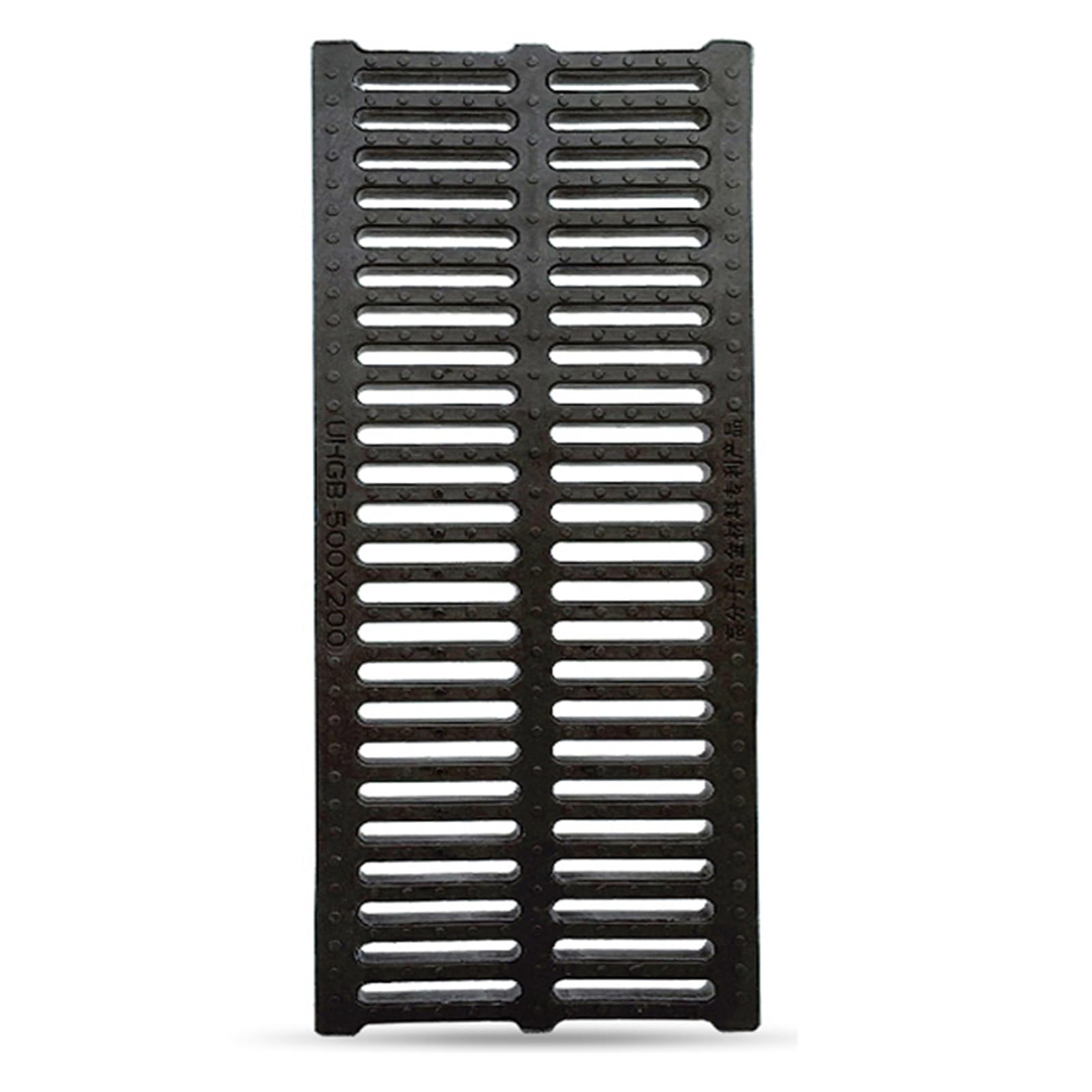 Caniveau Exterieur Grille de Drainage de Tranchée Linéaire en Plastique, Couvercle de Drainage Extérieur Robuste pour Terrasse de Jardin, Garage, Filtres à Eau de Pluie Étroits pour Bloquer(Black,25cm