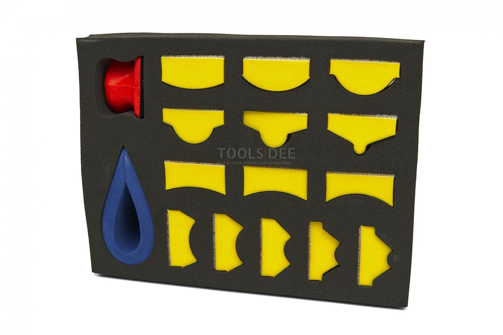 Set di blocchetti abrasivi professionali da 16 pezzi HBM