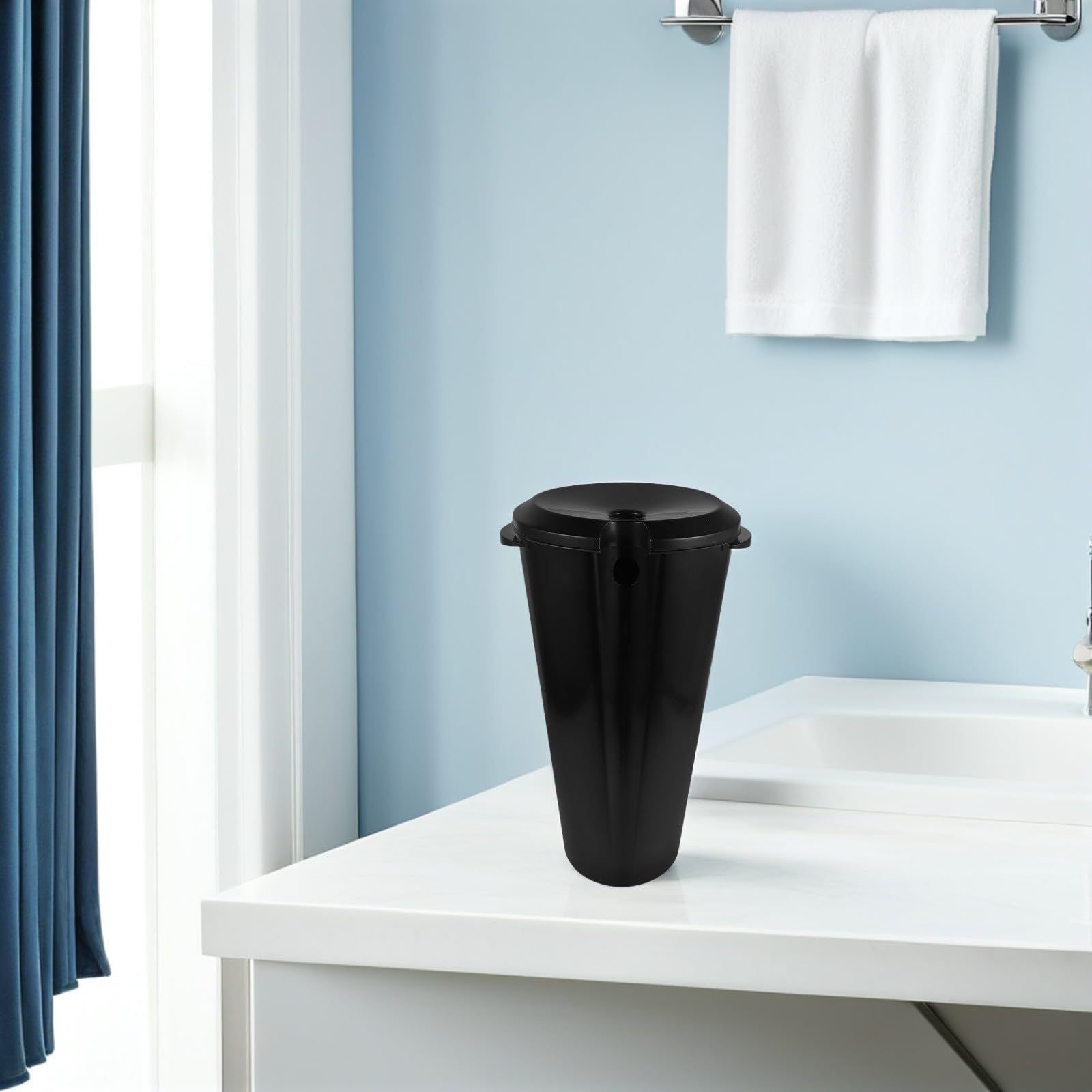 Lavatesta Portatile per Chioma da Viaggio e Salone, Capacità 15l in Plastica, Facile Drenaggio e Raccolta Acque Reflue, Dimensioni 47x24x22 Cm, per Adulti e Utenti Allettati