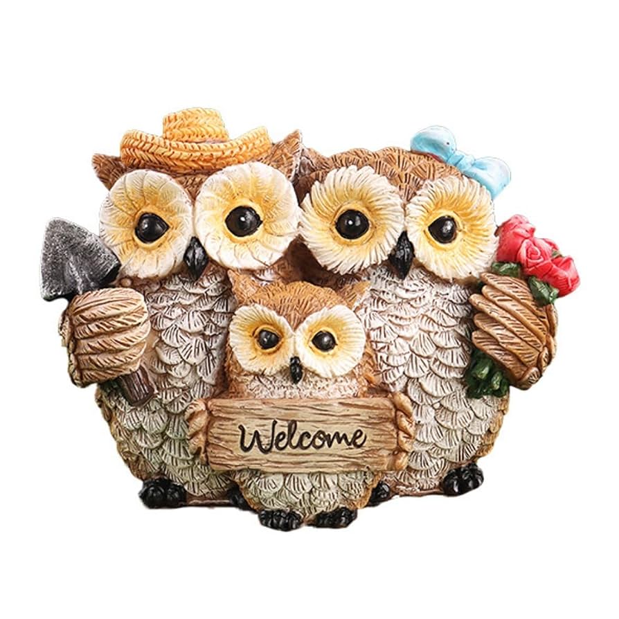 フクロウ置き物　たくさん 楽天市場】福を呼ぶ 幸せふくろうふくろうの置物 2つセット