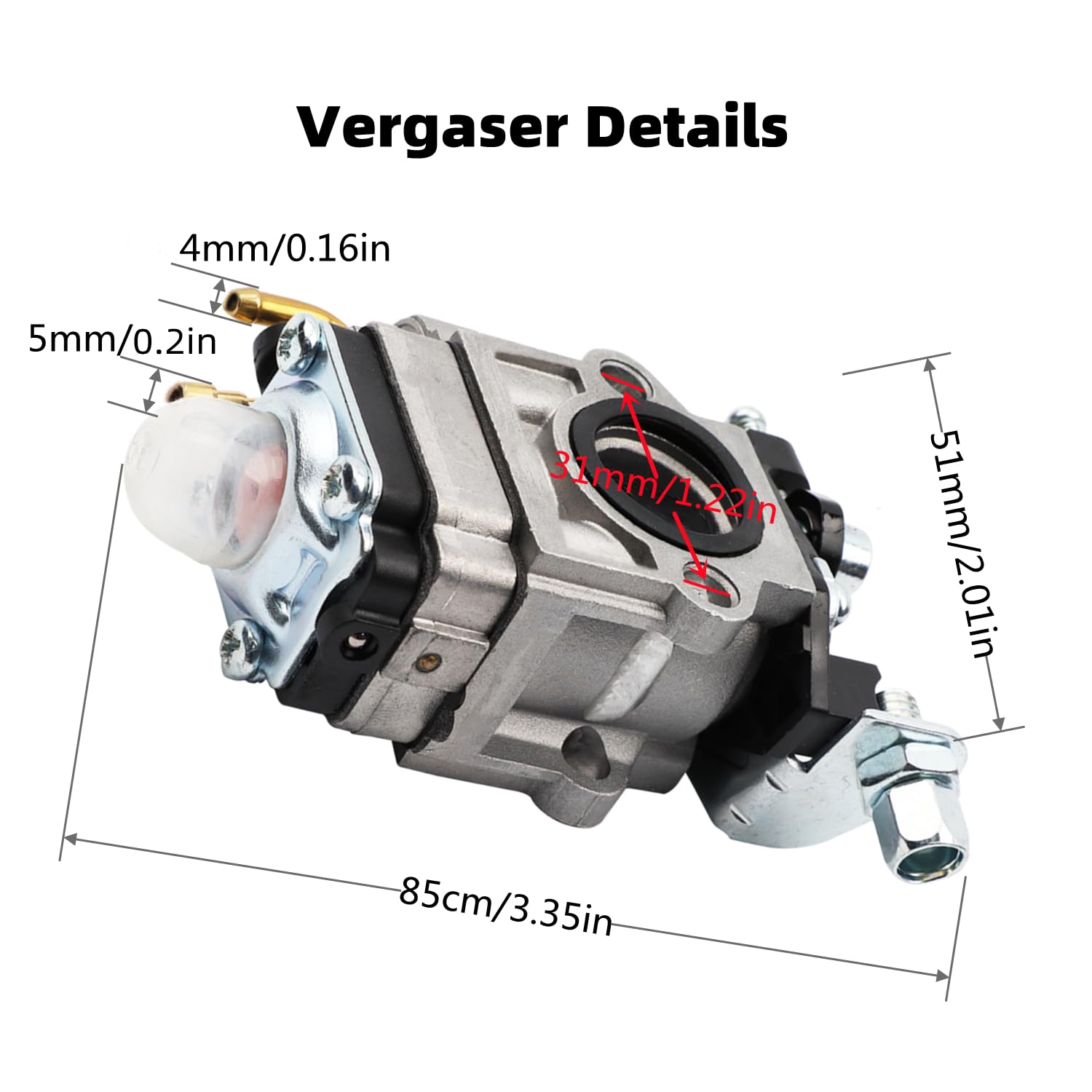 Kit Carburador Para Desbrozadora 52cc/49cc/43cc - Incluye Junta, Bujía Y Filtros