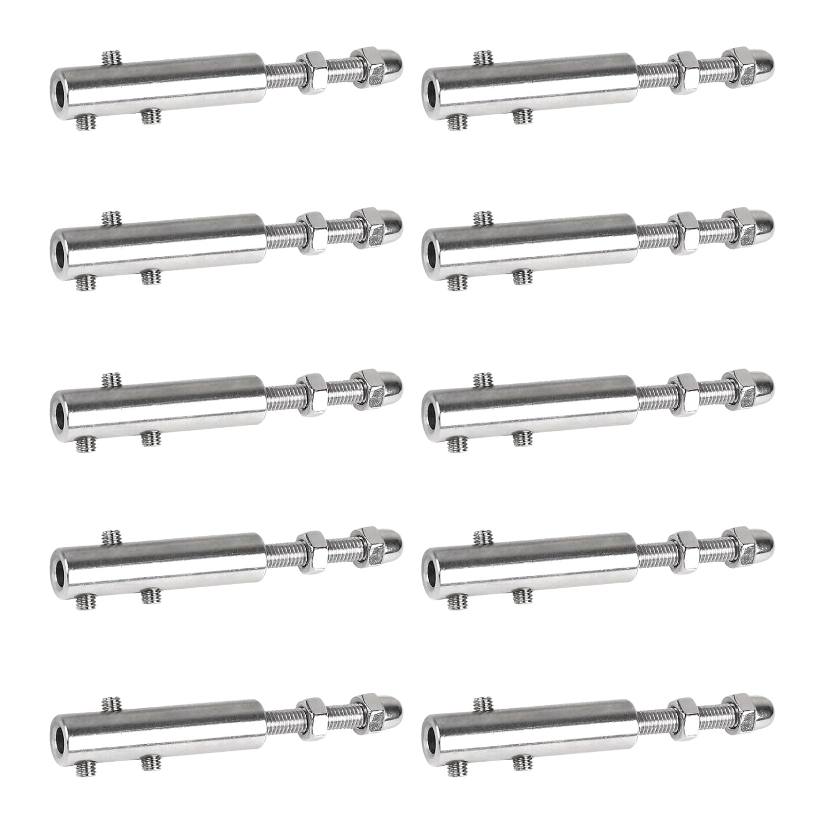 Tenditore a Vite Kit hardware 10 pezzi con ganci | Tenditore Per Cavi E Funi Metalliche Adatto per ringhiere, vele ombreggianti, giardino, tralicci, e piante rampicanti