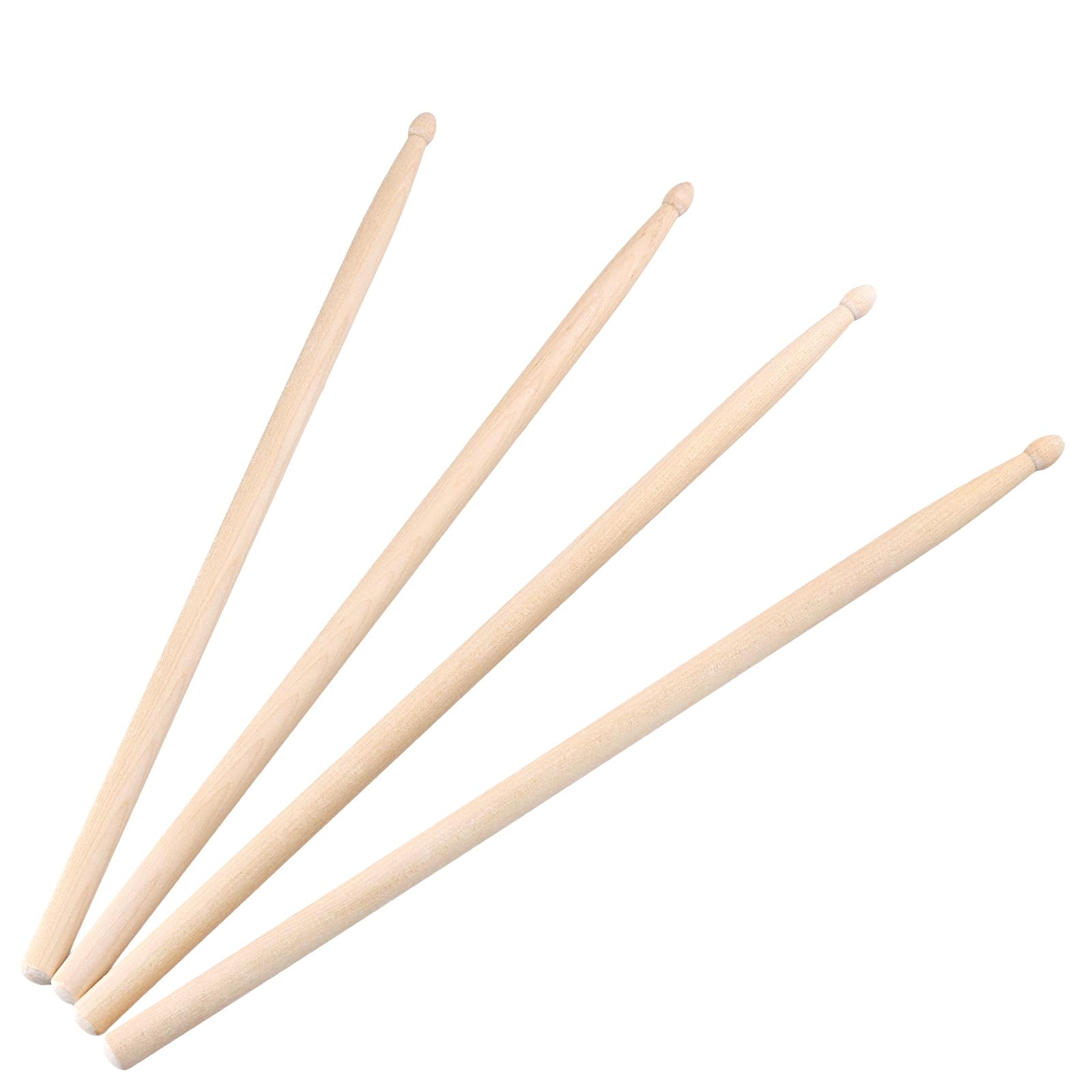 FUNSUEI 20 pares de baquetas 5A de madera, baquetas de punta de madera de arce para profesionales, principiantes