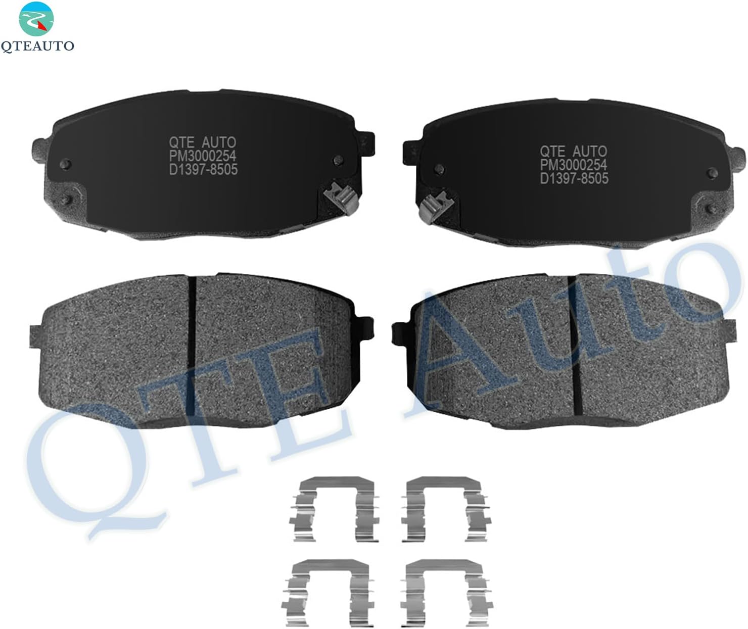 PM Auto Set of 8 Front-Rear Ceramic Brake Pads Compatible With 2014-2016 KIA Soul