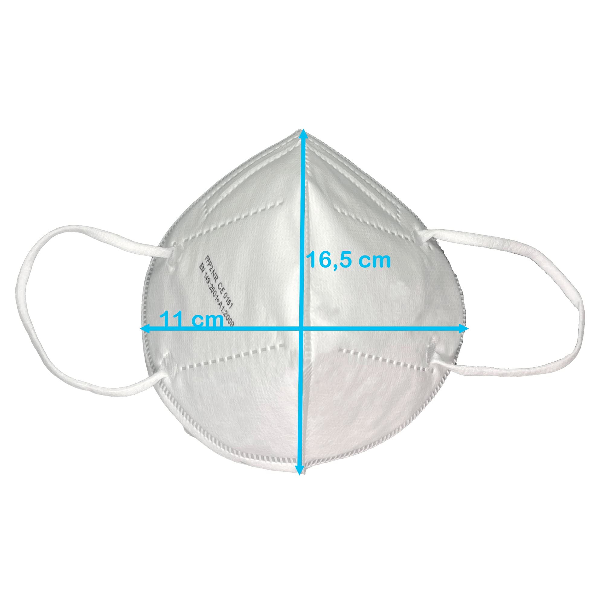 Obbocare - Masques FFP2 à 5 couches. Masque FFP2 homologué avec certificat CE. Emballé individuellement. Fabriqué en Espagne. La couleur noire. Boîte de 50 Unités