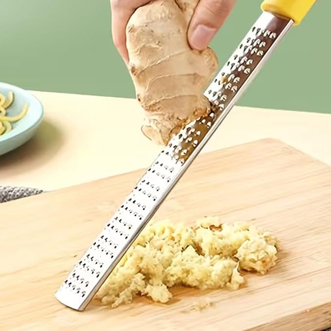Rallador multiusos de acero inoxidable amarillo miniatura 5