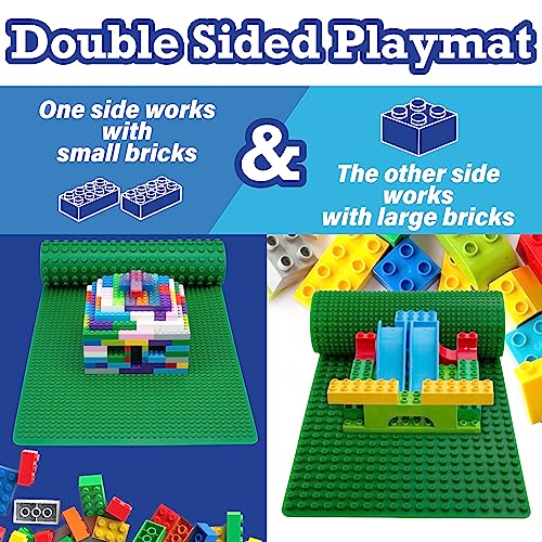 Scs Direct BRK-PLM32 Brick Building Blocks Silicone Playmat - 32 Inch Rollable And Portable Two Sided Playmat thumb #4