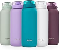 Vista 75 de Ello Cooper Twist - Botella de agua de acero inoxidable de 32 onzas con tapa para beber A prueba de fugas Doble pared y aislada al vacío Asa