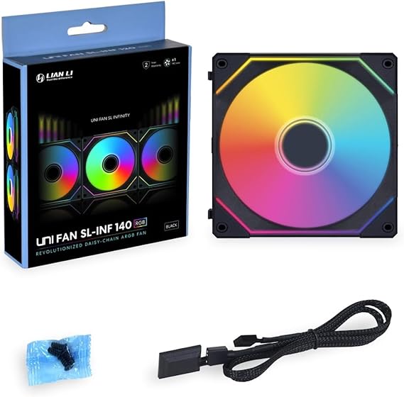 Lian Li Uni Fan SL-INF 140 ARGB PWM Fan 140 mm Black