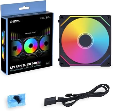 Lian Li Uni Fan SL-INF 140 ARGB PWM Fan 140 mm Black