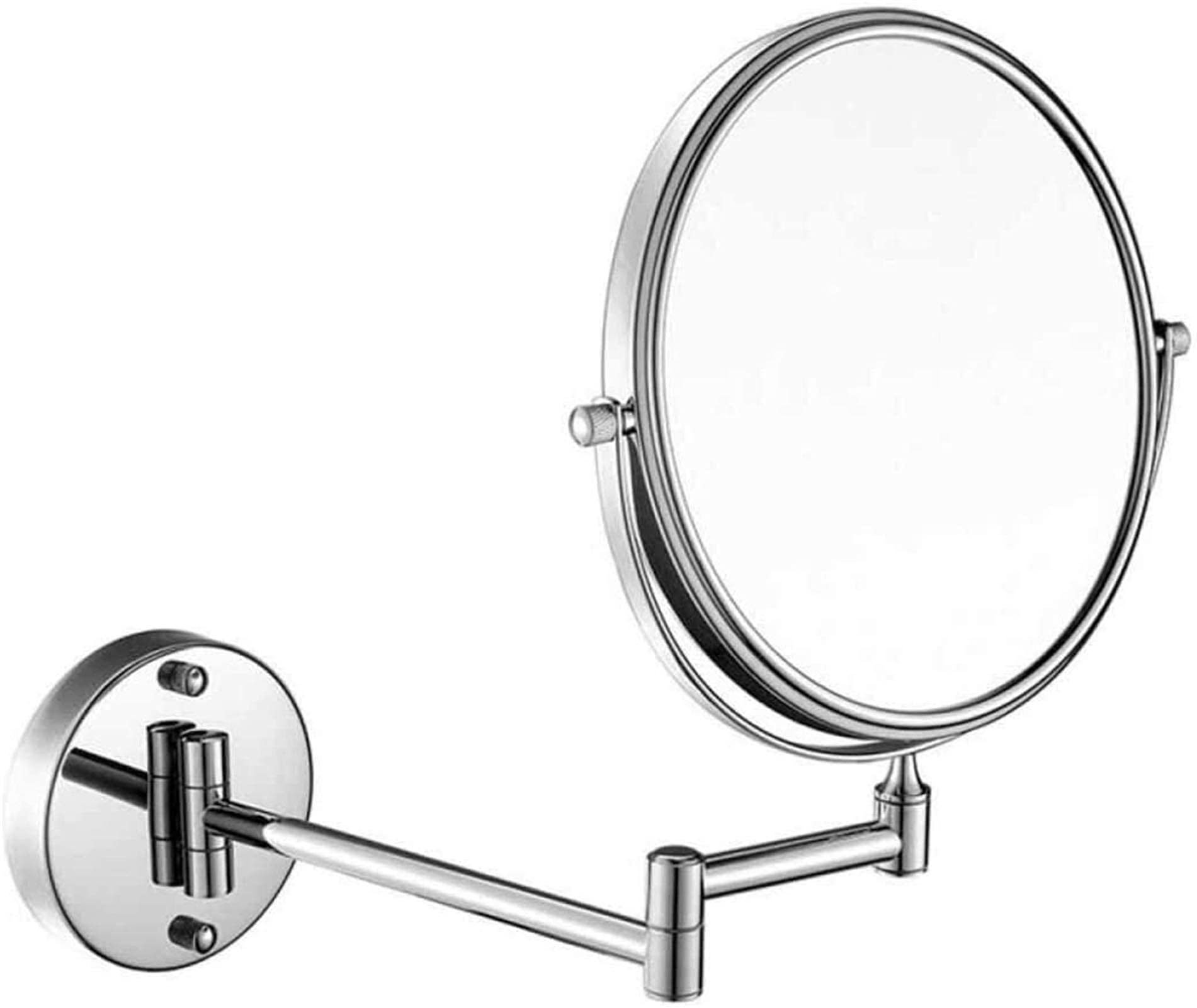 TYUHDUYUR Bathroom Wall Mount Makeup Mirror 6 inch Folding Vanity Mirror Cosmetic Mirror 360 Degree Rotary Mirror Magnifier Easy to Install Beautiful / 10x