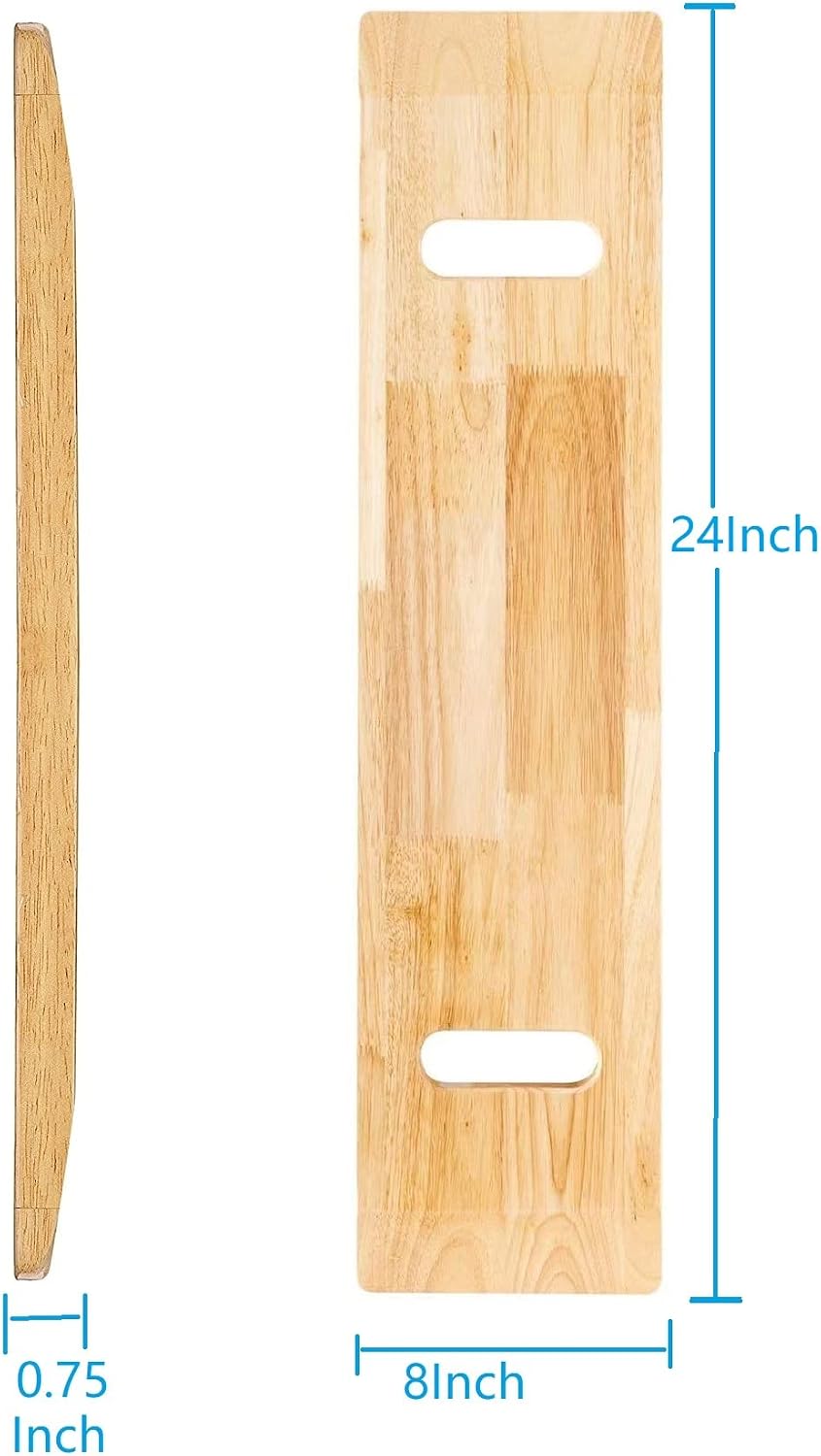 COW&COW 24 Wooden Transfer Board and 60 Belt Kit for Patient, Senior and Handicap Move Assist and Slide (24Inch)