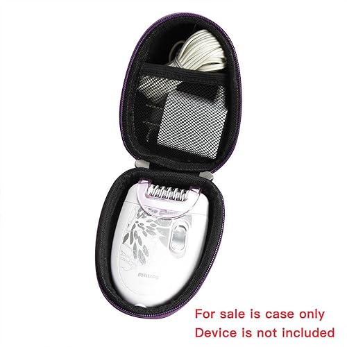 Miniatura 3 de Estuche de transporte para depiladora eléctrica Philips HP6401Satinelle Epilator, estuche rígido de EVA, bolsa cubierta, de Hermitshell, Púrpura