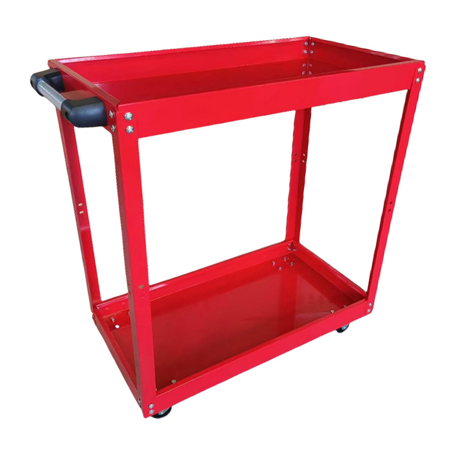 Dioche Carrello Multiuso a 2 Vassoi Carrello Portautensili di Servizio Portaoggetti Mobile Multiuso con Rotelle a 2 Vassoi per Officine di Riparazione Auto