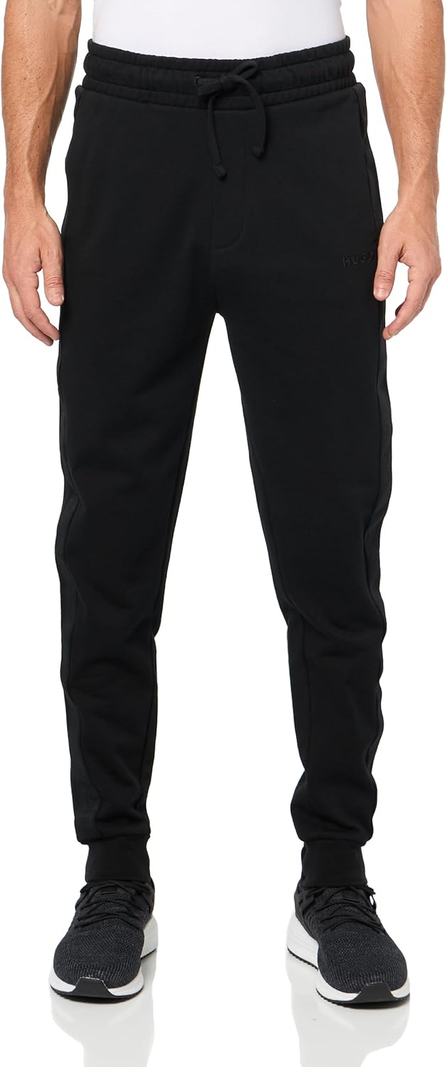 HUGO Mens Stretch Cotton Logo Tape Sweatpants