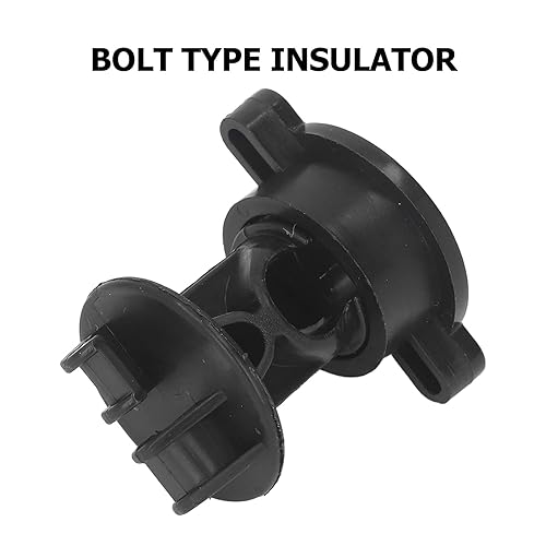 Miniatura 6 de Aisladores de poste redondo apretado, 100 piezas de ABS tipo aisladores eléctricos de valla aislantes eléctricos de sujeción de alambre para valla