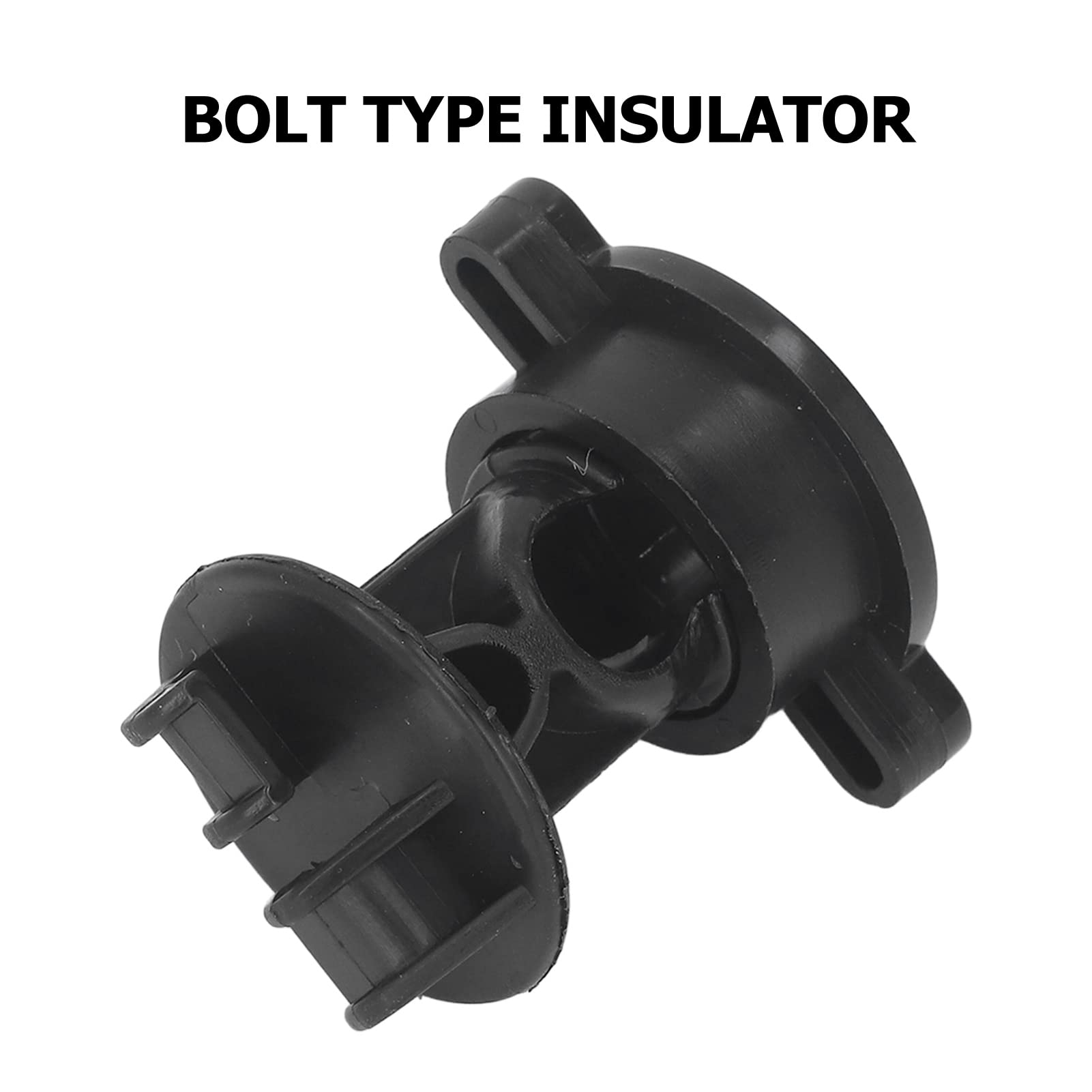 Aislador ABS Resistente a la Lluvia, Cerca Eléctrica, Aisladores Tipo Perno para Jardín Agrícola, 100 Uds. (BLACK)