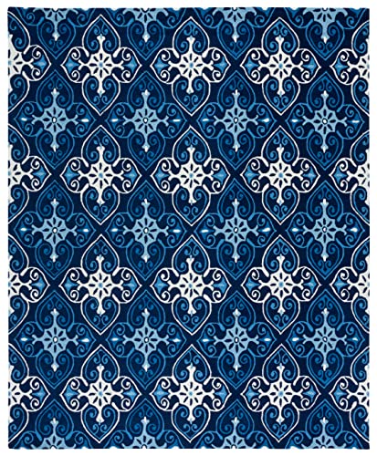 Tapete Decorativo Safavieh 8' x 10' Azul Marfil miniatura 2