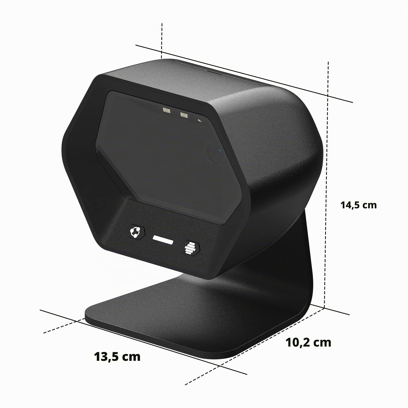 NETUM 1D 2D QR Scanner vivavoce USB Barcode Scanner Omnidirezionale Wired Lettore di codici a barre per Mobile Pagamento Computer Screen Scan Support PDF417, Securpharm Code(matrice dati) NT-2050