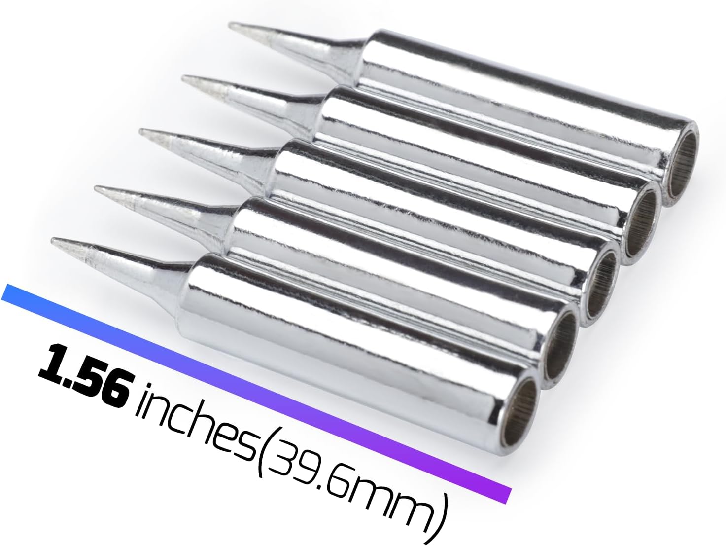 WEP #1400-I Soldering Iron Tips Set (5PCS) Long-Life Type ONLY for WEP 927-IV, WEP 948-III, 948D-III, WEP 926LED V1, WEP 948DQ-III, and WEP 938BD-I Soldering Station