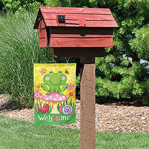Yishow Frog And Friends Garden Flag Double Sided Vertical Frog And Friends House Flags Yard Signs Outdoor Decor 28"X40" #TOP3