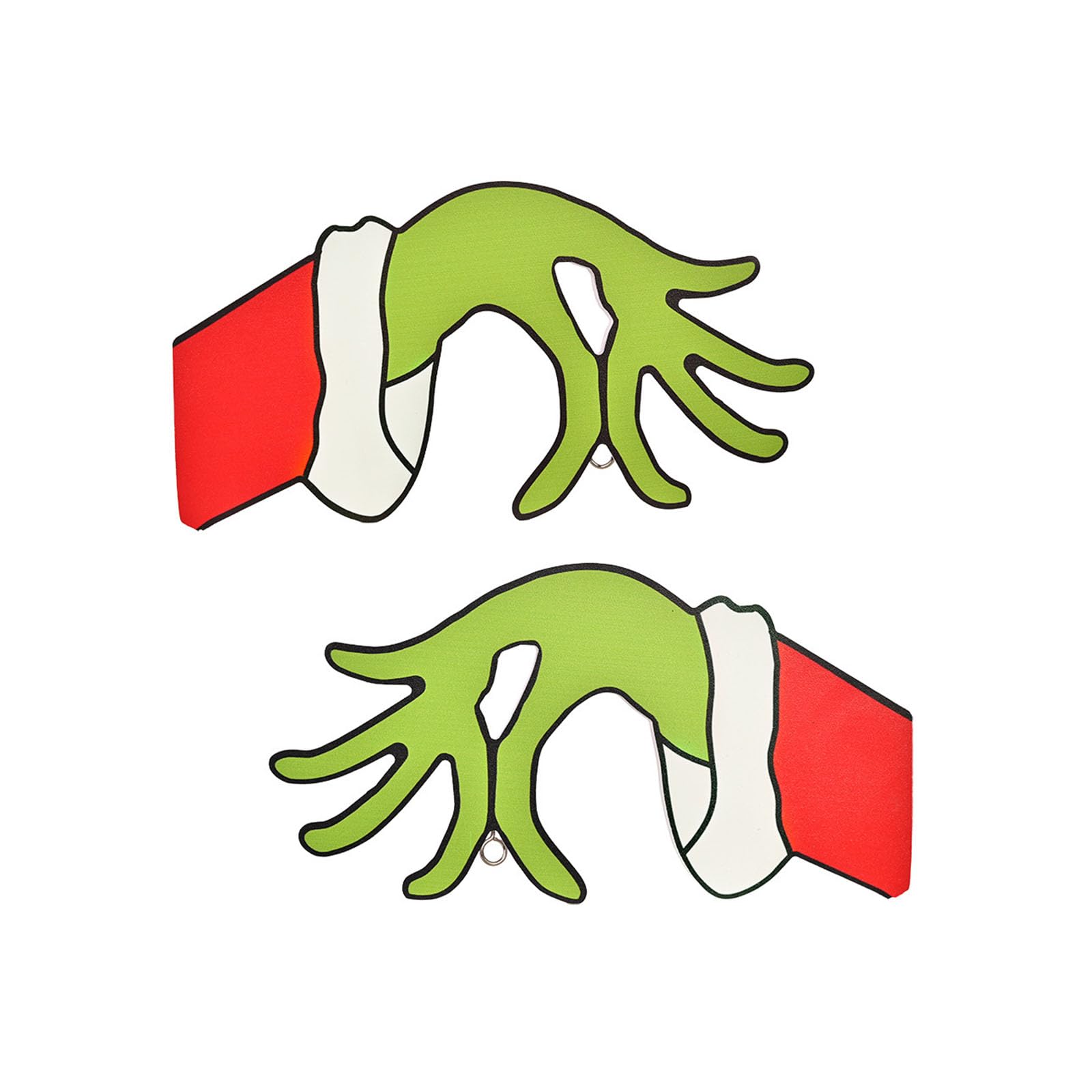 Bobbird Christmas Door Ornament Front Door Christmas Wreath Christmas Wall Decoration Grinch Wreath Home Mall Ornament Interior Wooden Door Hanger(2 PCS)