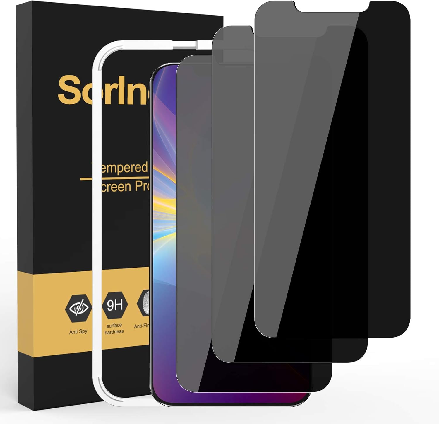 Buy 3 Pack Sorlnern Privacy Screen Protector For Iphone 12 Pro Max Iphone 12 Pro Max Anti Spy Tempered Glass Screen Protector With Easy Installation Tray 6 7 Inch Online In Usa B08hscltsc