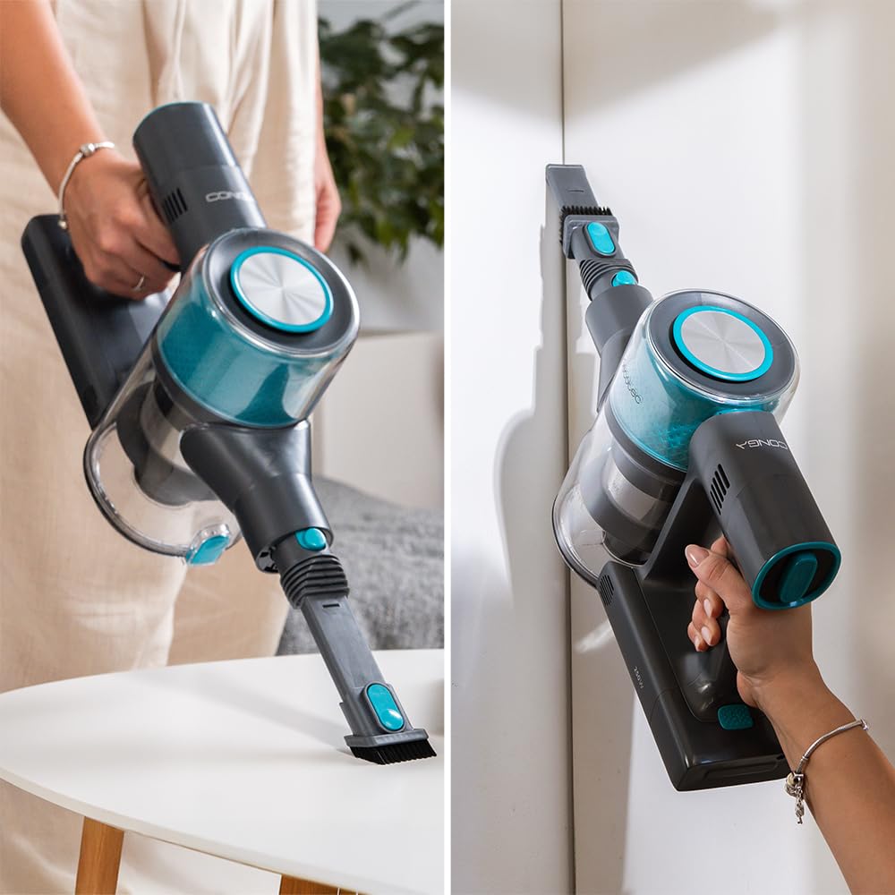 Cecotec Kabelloser Staubsauger Besen Conga Rockstar P50 X-Treme. 80AW, 20000Pa, BDLC Motor mit 265W, 50 Minuten Laufzeit im Eco-Modus, Mixbürste mit HairOut, Antiverwicklungen, 1200ml Behälter