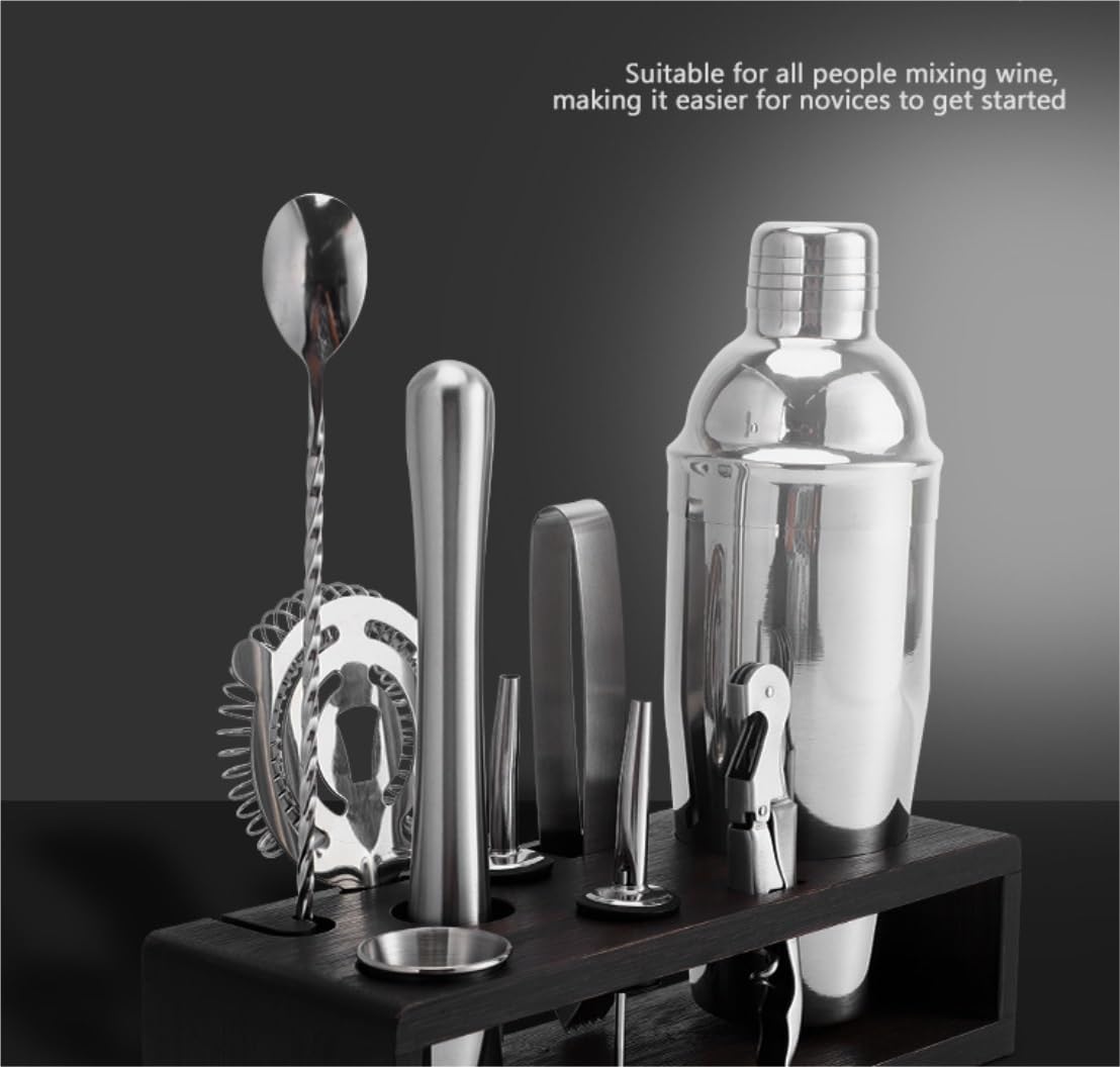 Shaker Cócteles Juego De Barman, Coctelera 10 Uds., Barra Acero Inoxidable, Kit, Accesorios, Herramientas, Cóctel Bar Set