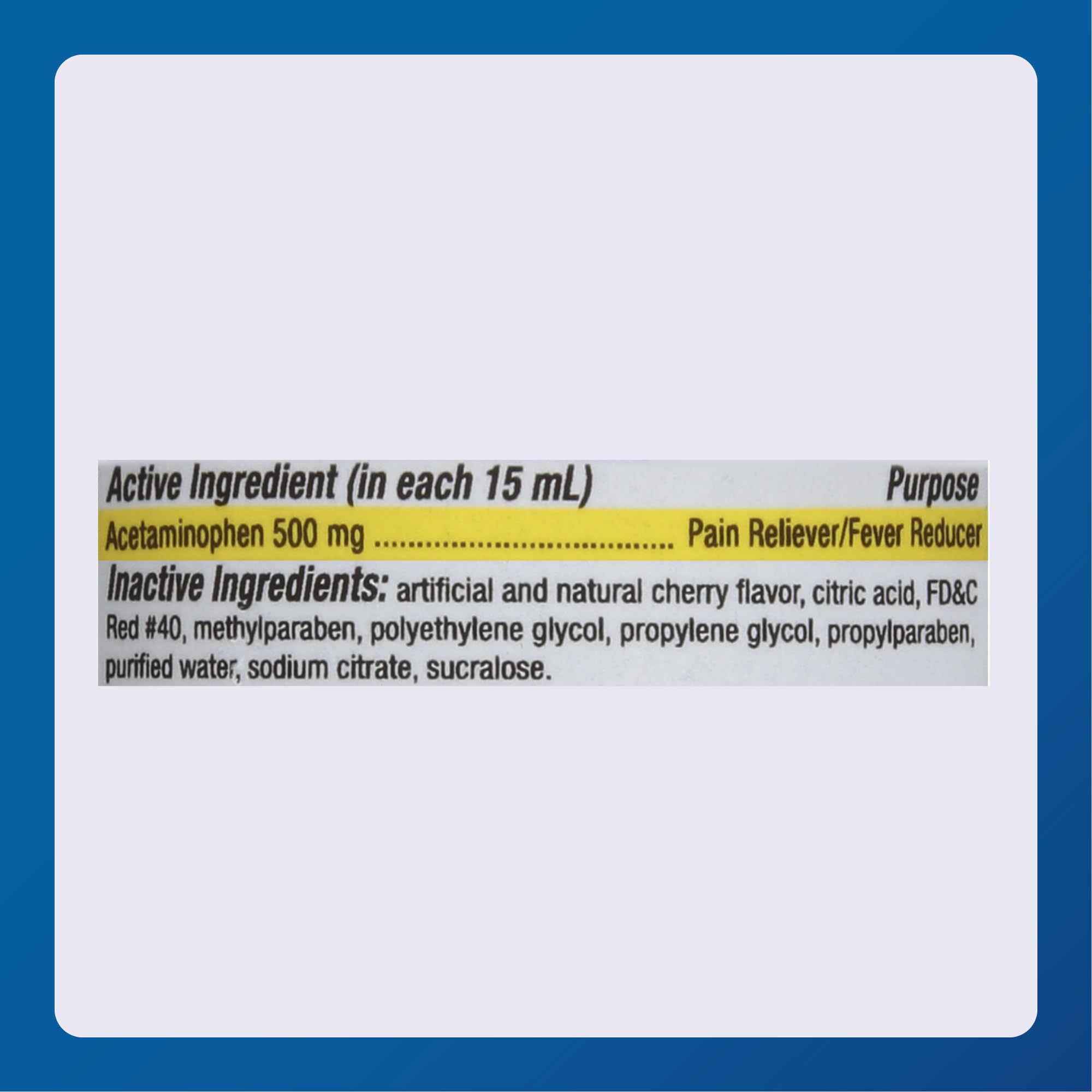 MAJOR Adult Extra Strength Liquid Acetaminophen 500mg - Helps Relieve Pain and Reduce Fevers - Aspirin Free - Cherry Flavor - 8 Fl Oz (2 Pack)