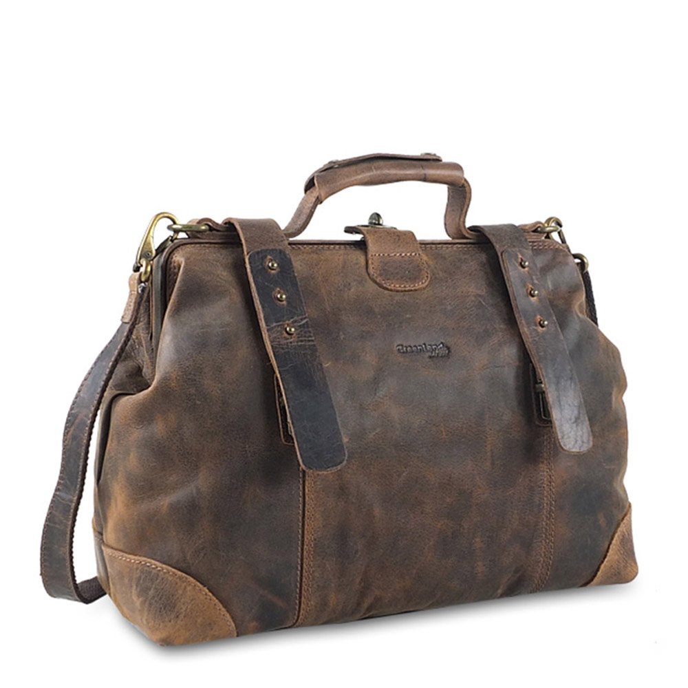 Greenland Nature Classic Bügeltasche Doktorkoffer Leder 37 cm