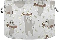 Vista 1 de Kigai Cesta de cuerda de algodón de perezoso, cesta redonda grande para ropa sucia para bebé, manta de juguete, contenedor de almacenamiento