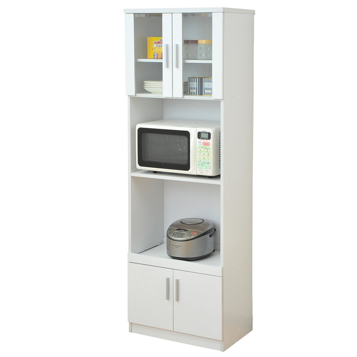 新品未使用箱不良山善レンジボード 幅60 SSY-1860ER ホワイト