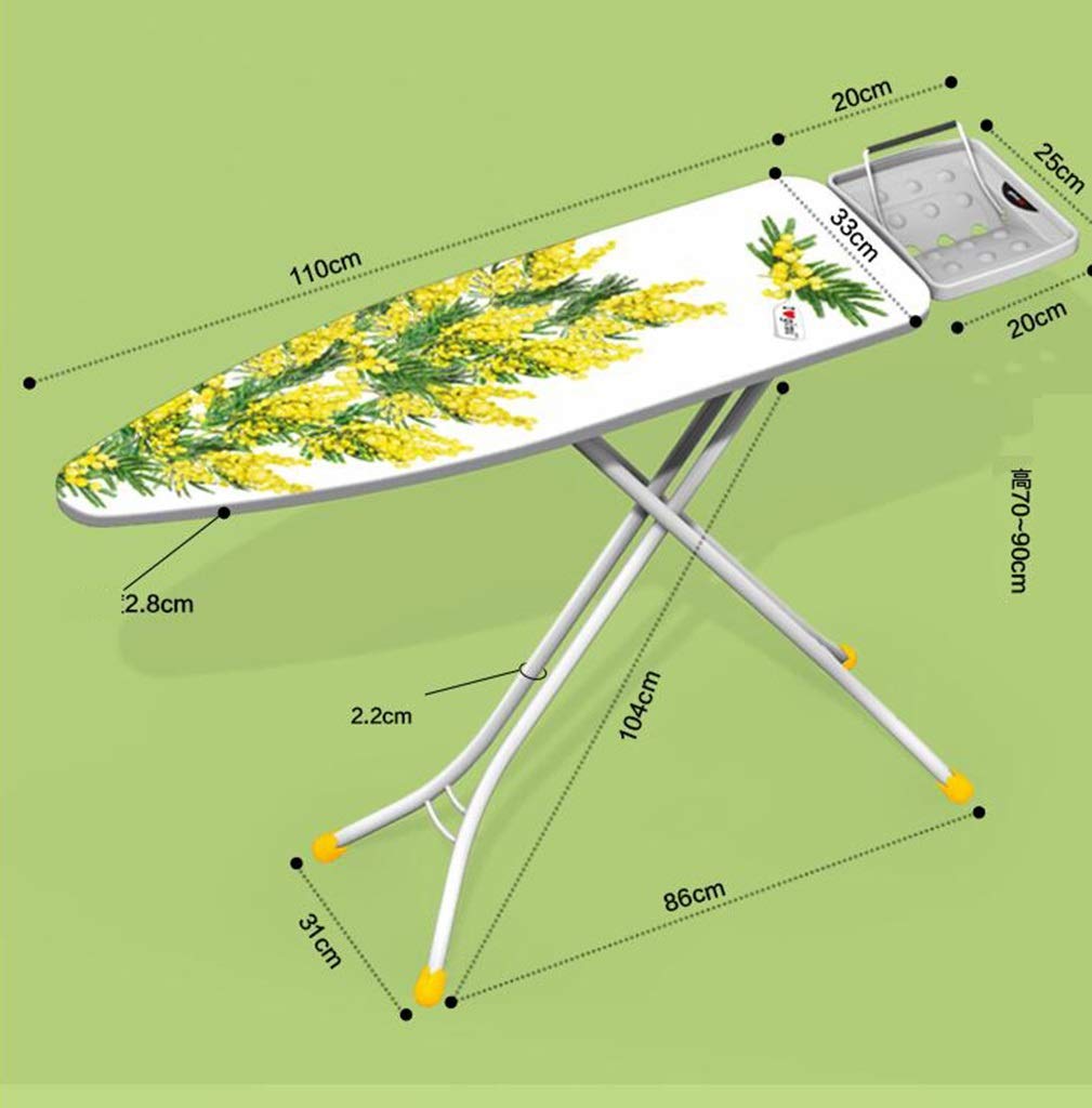 Generisch Dieses Bügelbrett mit verstärkter, Rutschfester Eiswasserabdeckung ist EIN Faltbarer Wäscheständer für Hotels und Haushalte (L130 x B33 x H70–90 cm).