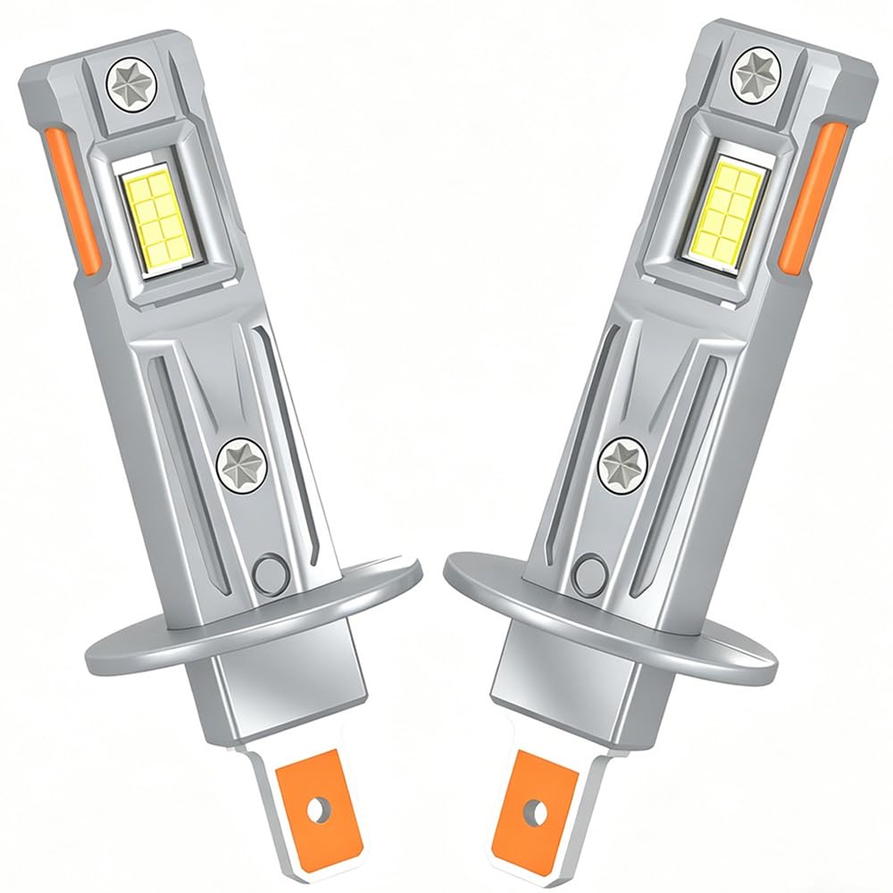 Żarówka LED H7 12000LM 6000K Biała Zimna, zestaw 2 sztuk | Chłodzenie Miedziowe Plug&Play do świateł drogowych i mijania Chłodzenie Miedziowe Kompatybilna z VW Skoda Audi BMW Mercedes