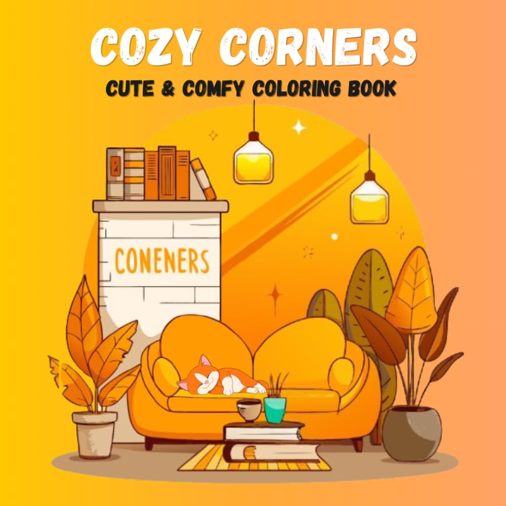 Cozy Corners: Cute & Comfy Coloring Book with Relaxing Cozy Corners and Adorable Home Scenes (Cozy Coloring Collection)