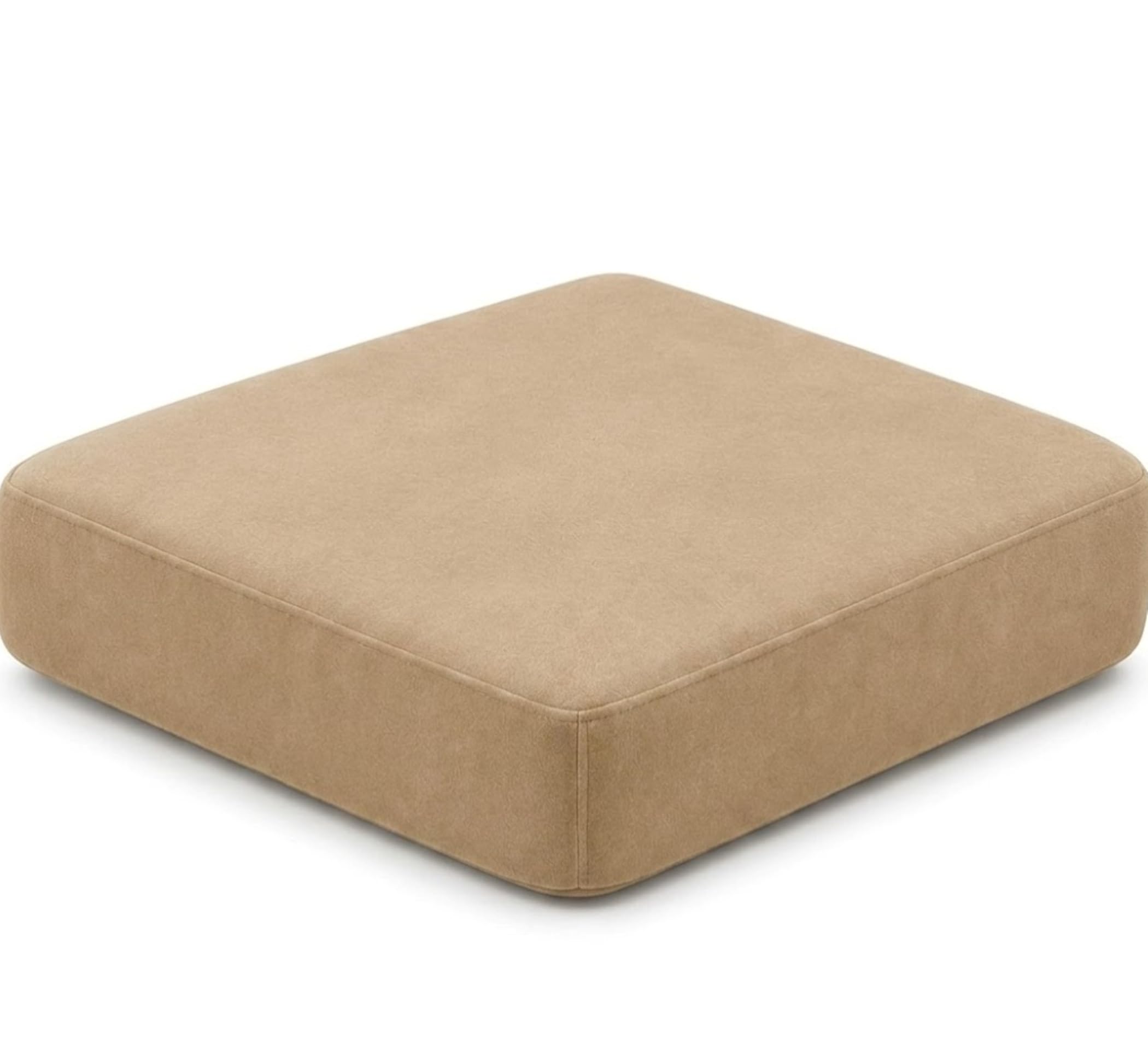Sofa Foam Cushions in Moshi Fabric with Zip Cover (Seat - 21"x22"x5") High Density Foam Warm and Decent Visual Stretchy Soft Multipurpose Using Cover (Beige, 21x22x5 Inch)-image-12