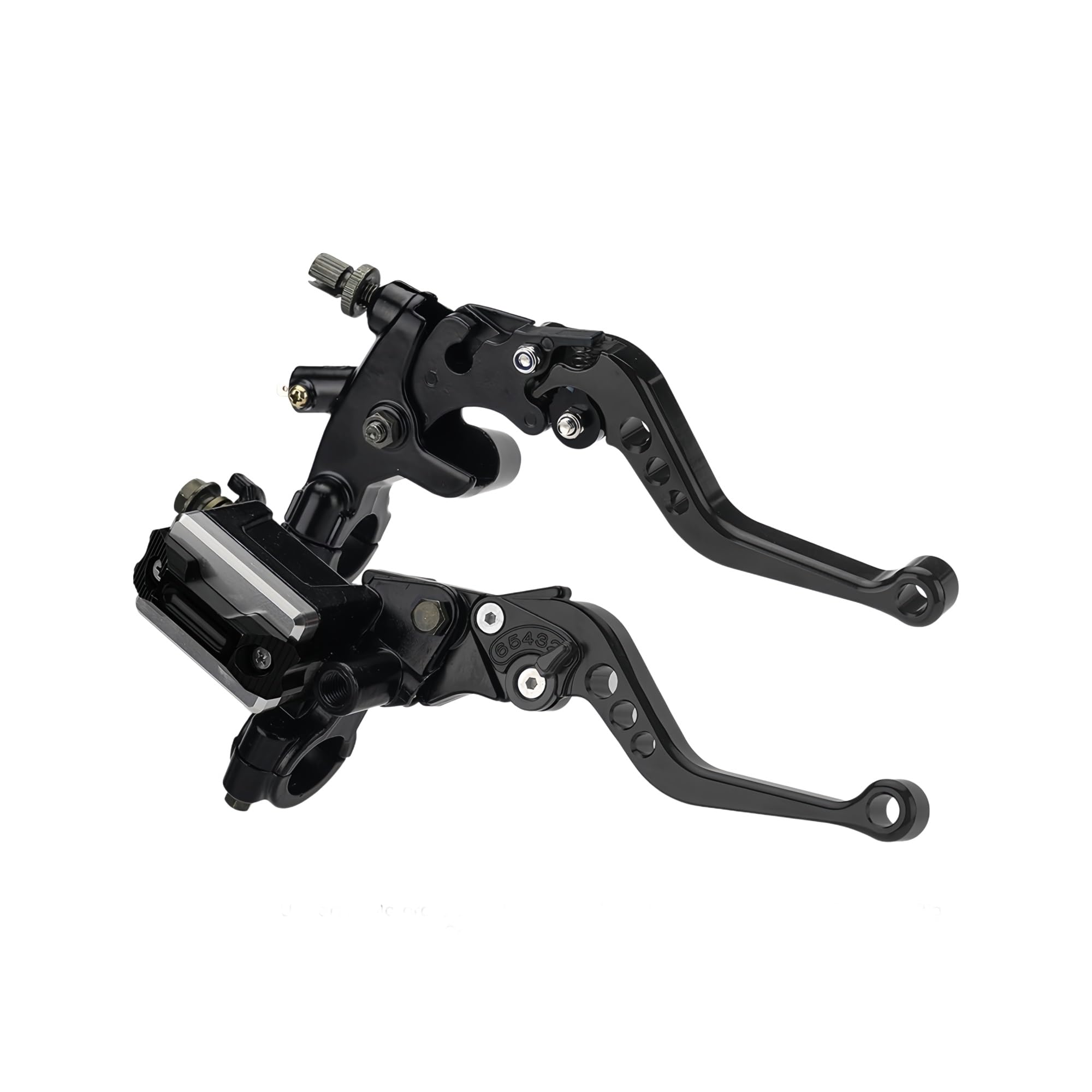 Riderai Black Motorbike Clutch Levers 7/8" 12.7Mm Universal For Honda For Yamaha Motorcycle Brake Clutch Pump Lever Hydraulic For Master Cylinder(Black)