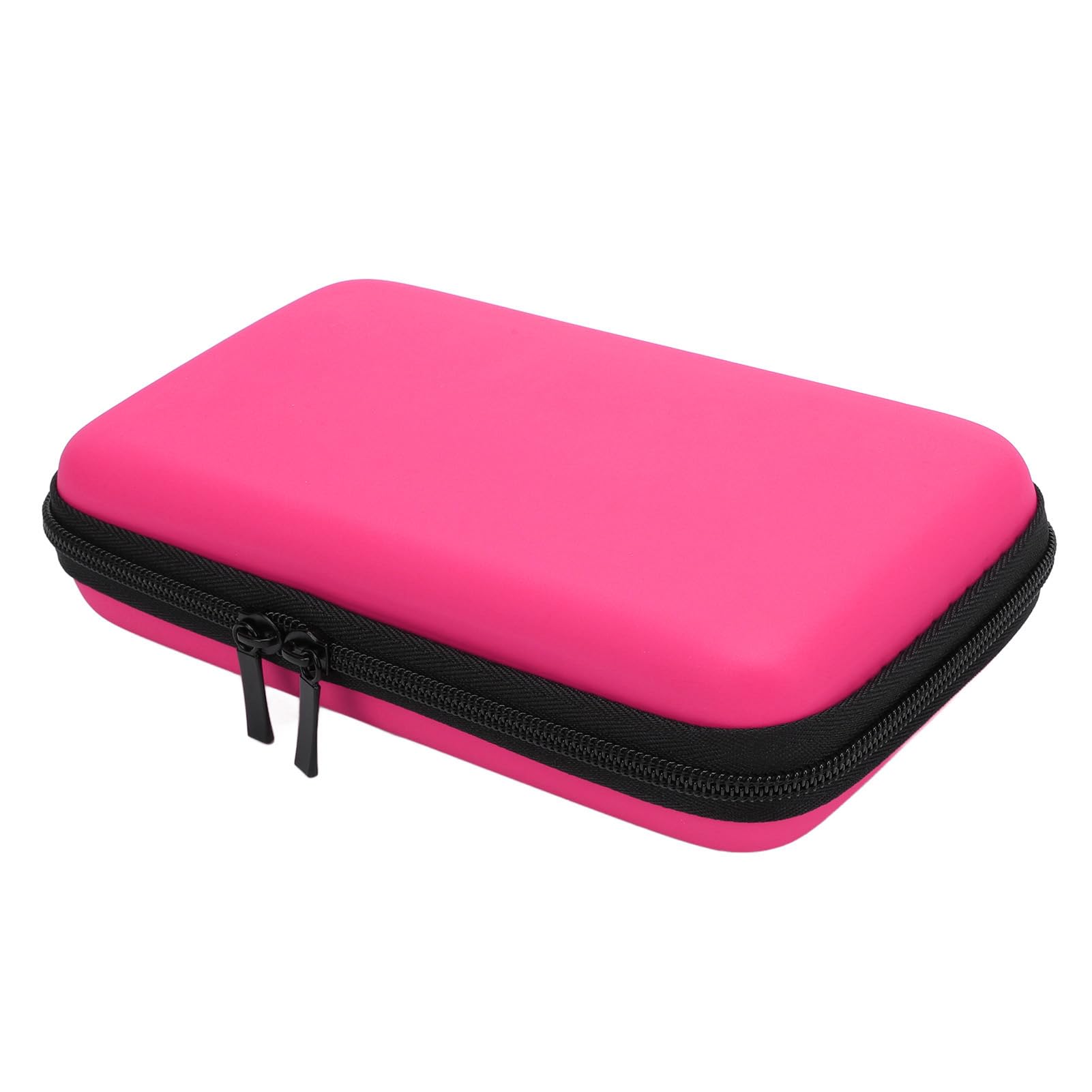 Hard Shell Travel Case with 8 Game Slots & Accessory Storage for 3DS XL/2DS XL/DS Lite/DSi XL Consoles (Black) (Pink)