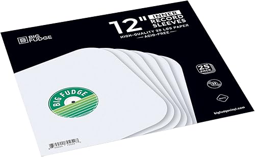 Miniatura 8 de BIG FUDGE Fundas interiores para discos de vinilo 25x  Hechas de papel pesado y sin ácidos  Cubiertas de álbum con esquinas redondas para una fácil